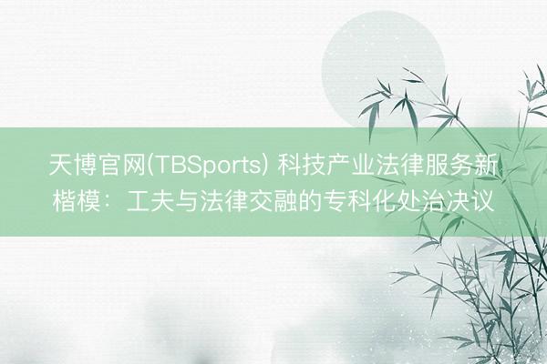 天博官网(TBSports) 科技产业法律服务新楷模：工夫与法律交融的专科化处治决议